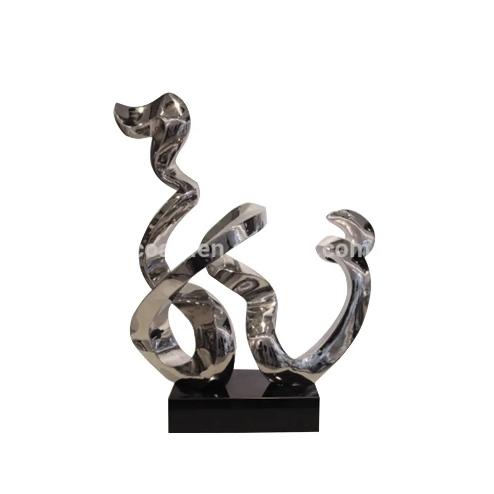 Lucidatura acciaio inox scultura astratta drago Cinese simbolo fine art scultura