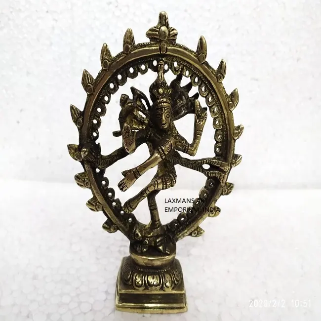 पीतल नक्काशीदार natraj शिव भगवान मूर्ति