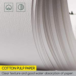 20 feuilles <span class=keywords><strong>de</strong></span> papier d'art <span class=keywords><strong>de</strong></span> taille A4 300gsm aquarelle gouache acrylique <span class=keywords><strong>sur</strong></span> bloc <span class=keywords><strong>de</strong></span> papier aquarelle pressé à froid-surface texturée - Product Image 4