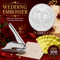 Timbres à embosser en métal personnalisés avec noms et motifs – pour le bureau, les cadeaux de mariage, les décorations de table et les embellissements d'invitations