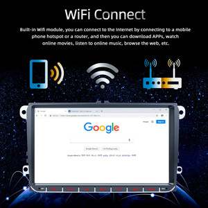 9 inch Volkswagen GPS navigation 2 DIN Android Car đài phát thanh stereo GPS đa phương tiện Máy nghe nhạc forvw/Volkswagen/Polo/Seat/Passat/tolego - Product Image 5