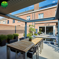 Gazebo de jardin moderne en aluminium rétractable Auvent de patio automatique persienne motorisée Pergola extérieure en aluminium étanche à l'eau