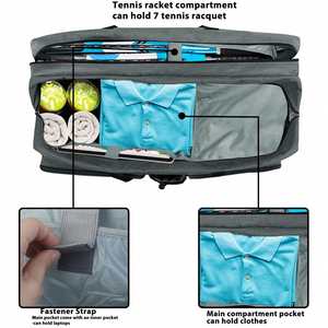 Sac de tennis 6 places avec compartiment ventilé pour chaussures, sac de voyage pour vêtements - Product Image 4