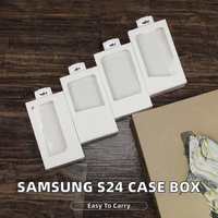 Emballage rigide personnalisé en carton neutre imprimé UV, verni, avec logo, pour la coque arrière du téléphone Samsung S24 Ultra, idéal pour offrir en cadeau