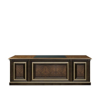 Bureau de direction moderne de luxe en bois de burl sur mesure avec rangement pour hôtel de charme et bureau – Fabricant
