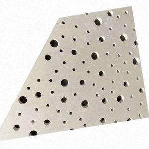 Tablero de yeso de alta calidad de suministro de fábrica cuadrado 60*60cm techo acústico S para construcción placa de yeso perforada 1200x2400mm - Product Image 1