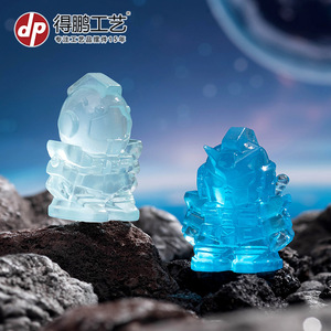 โมเดลกันดั้มเรซิ่น ฟิกเกอร์จิ๋ว หุ่นยนต์การ์ตูน ของตกแต่งโต๊ะทำงาน มีสีแดง น้ำเงิน และใสให้เลือก - Product Image 4