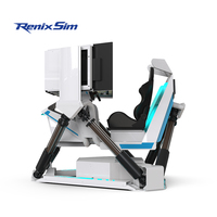 Renixsim Servo Direct-drive Force Feedback Experiencia de carreras realista 3 Pantalla Asiento único Sim Racer Racing Cockpit