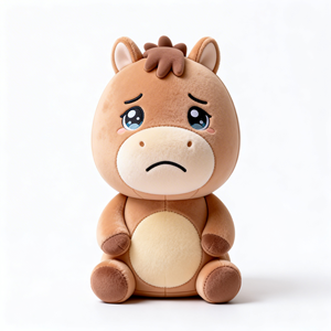 Figurine en PVC personnalisée, en peluche floquée, modè<span class=keywords><strong>le</strong></span> de cheval miniature en caoutchouc, décoration - Product Image 3