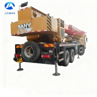 Grue sur camion hydraulique Sany 25 tonnes d'occasion en bon état STC250 avec moteur, boîte de vitesses, pompe, hauteur de levage de 41 m