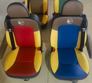 เบาะหนัง PU 3D สำหรับรถเทรลเลอร์สำหรับ RV campervan motorhome โลโก้ที่กำหนดเองเบาะรถเตียงร็อคแอนด์โรล - Product Image 2