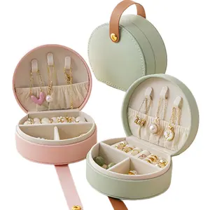 Creative Portable Handbag Necklace Ring Earrings Jewelry Organizer Box PU Jewelry Travel Box