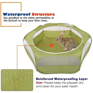 Tente pour animaux de compagnie Pop-Up portable avec fermeture à glissière enceinte de <span class=keywords><strong>lapin</strong></span> d'exercice en plein air et clôture pour animaux pour tente de jeu pour animaux de compagnie - Product Image 2