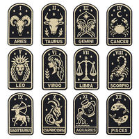 Écusson rectangulaire thermocollant en feutre non tissé brodé Couronne Aigle Doré, patch de sécurité écologique pour chapeau