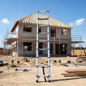 บันไดอลูมิเนียมแบบยืดหดได้ 9.5 ฟุต 12 ขั้น พร้อมระบบล็อคแบบแมนนวล สำหรับงานก่อสร้างบ้านพักอาศัยและใช้ในบ้าน - Product Image 2