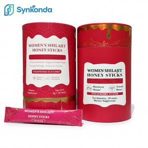 Bastoncini di Miele Shilajit per Donne, Gusto Fragola, Supporto Energetico e dell'Umore, 30 Bastoncini, Shilajit dell'Himalaya, Integratore allo <span class=keywords><strong>Zafferano</strong></span> del Kashmir - Product Image 1