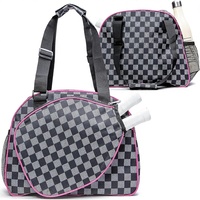 Sac de pickleball PikleBall Premium pour femmes, style sportif, élégant, polyvalent, porte-bouteille d'eau, poche rembourrée pour raquettes, convient à 2+ raquettes