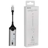 Adaptador de conector de auriculares 2 en 1 de Audio de alta calidad, 8 pines a 3,5mm, 5V, convertidor de micrófono auxiliar de carga, adaptador OTG para iPhone