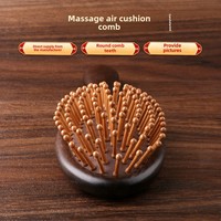 Peigne compact à coussin d'air en bois massif Tête de bois de santal avec caractéristiques de massage méridien Écologique Usage domestique Fabricant Vente en gros