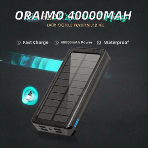 Batterie externe solaire sans fil étanche Oraimo avec logo personnalisé, charge rapide 10W, Li-Polymère, 20000-40000mAh, Type-C - Product Image 2