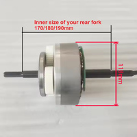 Moteur central de vélo électrique à engrenages pour pneus larges, 170mm 190mm, taille d'axe ouvert, 36V 48V 52V 500W 750W 1000W