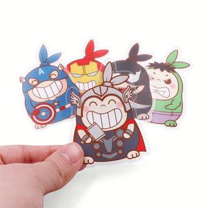 Pegatina personalizada a todo color Happy Too, pegatina adhesiva impermeable con logotipo - Product Image 3