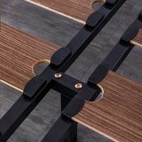 Taille personnalisable en bois plate-forme moderne fer pièces base sommier à lattes En Bois