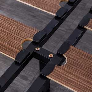 Настраиваемый размер, деревянная Современная платформа, железные детали, основание, деревянная решетчатая кровать - Product Image 3