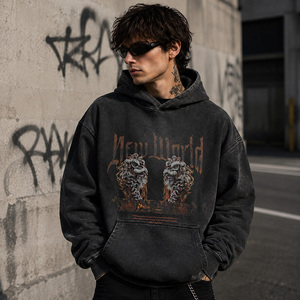 <span class=keywords><strong>Felpa</strong></span> oversize da uomo <span class=keywords><strong>con</strong></span> stampa del ballo del <span class=keywords><strong>leone</strong></span> cinese |   <span class=keywords><strong>Felpa</strong></span> Basic Pullover Streetwear Autunnale - Product Image 2
