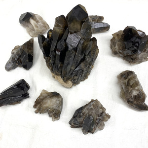 Natuurlijk Kristal Specimen Mineraal Helende Ruwe Steen Kwarts Rokerige Citrien Cluster