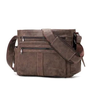 נחמד מותאם אישית בציר PU crossbody עור מחשב נייד כתף mens צד שקיות ילקוט שקיות שליח לגברים