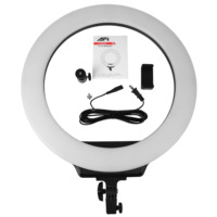 Kit d'éclairage annulaire professionnel AFI 19 pouces pour studio photo, beauté, photographie de téléphone, éclairage annulaire LED avec trépied et télécommande