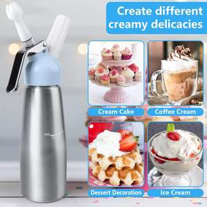 Dispensador de Crema Batida de Aluminio de 500 ml con Logotipo Personalizado, Batidor de Crema con Boquillas Decorativas - Product Image 5