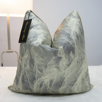 Housse de coussin décorative personnalisée en jacquard, taie d'oreiller en velours coupé pour la maison et l'hôtellerie