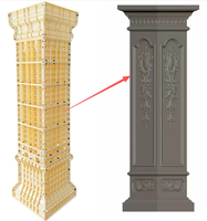 Nouveau design colonne romaine décorative en plastique produit ménager préfabriqué forme de maison de construction moulée par injection