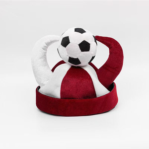 Plush Soccer <b>Bull</b> Horn Hat Foam Party <b>Costume</b> Headwear for Carnival Birthday Game Day Outdoor All-Season Adult - Product Image 6