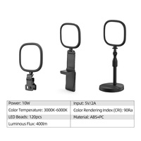 Lampe de bureau LED à éclairage doux et protecteur pour les yeux, technologie Edge-lit, 5 pouces, lampe de travail, éclairage d'écran pour visioconférence et Zoom, idéale pour le télétravail