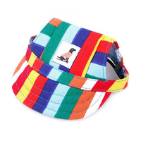 Casquette de baseball pour animaux de compagnie avec sangle de menton réglable, design ouvert pour les oreilles, chapeau pare-soleil pour chien et chat, motif uni, maille respirante et écologique