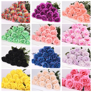 Rose artificielle en soie au toucher réel, magnifique fleur, bouquet floral pour mariage, décoration de fête à domicile, décoration de Noël, cadeau de la Saint-Valentin - Product Image 3