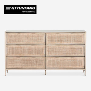 Coiffeuse moderne à 6 tiroirs en bois massif et <span class=keywords><strong>armoire</strong></span> à tiroirs polyvalente <span class=keywords><strong>pour</strong></span> le rangement de la chambre à coucher, du salon et de la salle à manger - Product Image 4