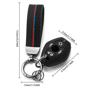 Étui de protection en silicone pour clé de voiture <span class=keywords><strong>BMW</strong></span> <span class=keywords><strong>E46</strong></span> E39 E38 E63 E60 X5 E53 X3 F83 Z3 Z4 M5 330i 325i Séries 3 5 7 Accessoires Housse de clé - Product Image 3