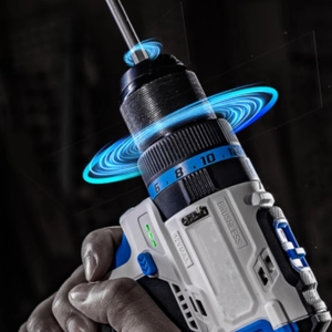 Perceuse à percussion sans fil robuste avec batterie à charge rapide pour le travail du béton, du métal et du bois, perceuse sans balais - Product Image 2