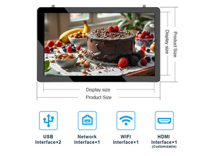 Pantalla <span class=keywords><strong>de</strong></span> Señalización Digital 4k, <span class=keywords><strong>Precio</strong></span> <span class=keywords><strong>de</strong></span> Fábrica, Pantalla Publicitaria para Exteriores con Control Remoto, Menú Digital LCD para Restaurantes - Product Image 4