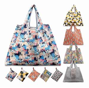 <b>Extra</b> <b>Large</b> Heavy Duty Carton Folding Tote Bag Polyester Reusable Superet Foldable Shopping Bag - Product Image 1