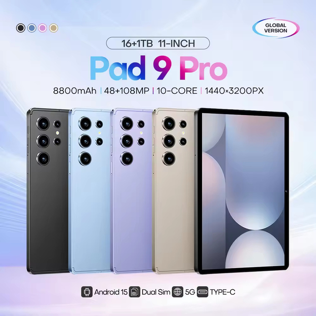 Pad 9 Pro Is Equipped with a Powerful Deca Core Processor 108MP Camera Ideal for Photography and Video Recording 10 Inch 1TB