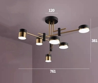 Nouveau Lustre Nordique pour Salon, Chambre, Hall, Bureau à Domicile, Lampe Moderne Minimaliste de Luxe LED en Fer 110V