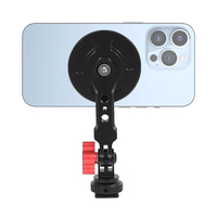 Support magnétique CNC pour téléphone portable avec pince pour rail NATO, adaptateur de fixation à griffe froide à vis 1/4 pour iPhone et Android (pour la photographie)