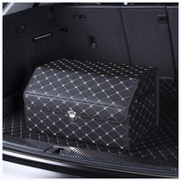 Boîte de rangement de voiture en cuir Offres Spéciales Boîte de rangement de voiture de coffre multifonctionnelle Organisateur de boîte de rangement pliable et détachable pour voitures
