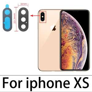 Lentille de caméra arrière en verre avec autocollant pour iPhone <span class=keywords><strong>6</strong></span> 6s Plus 7 7 Plus 8 8 Plus 11 Pro Max X XS XR XS Max pièces de réparation - Product Image 3