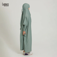 Jilbab de prière personnalisé pour l'Aïd, respirant en polyester, abayas musulmanes pour filles, robes en plusieurs couleurs et tailles
